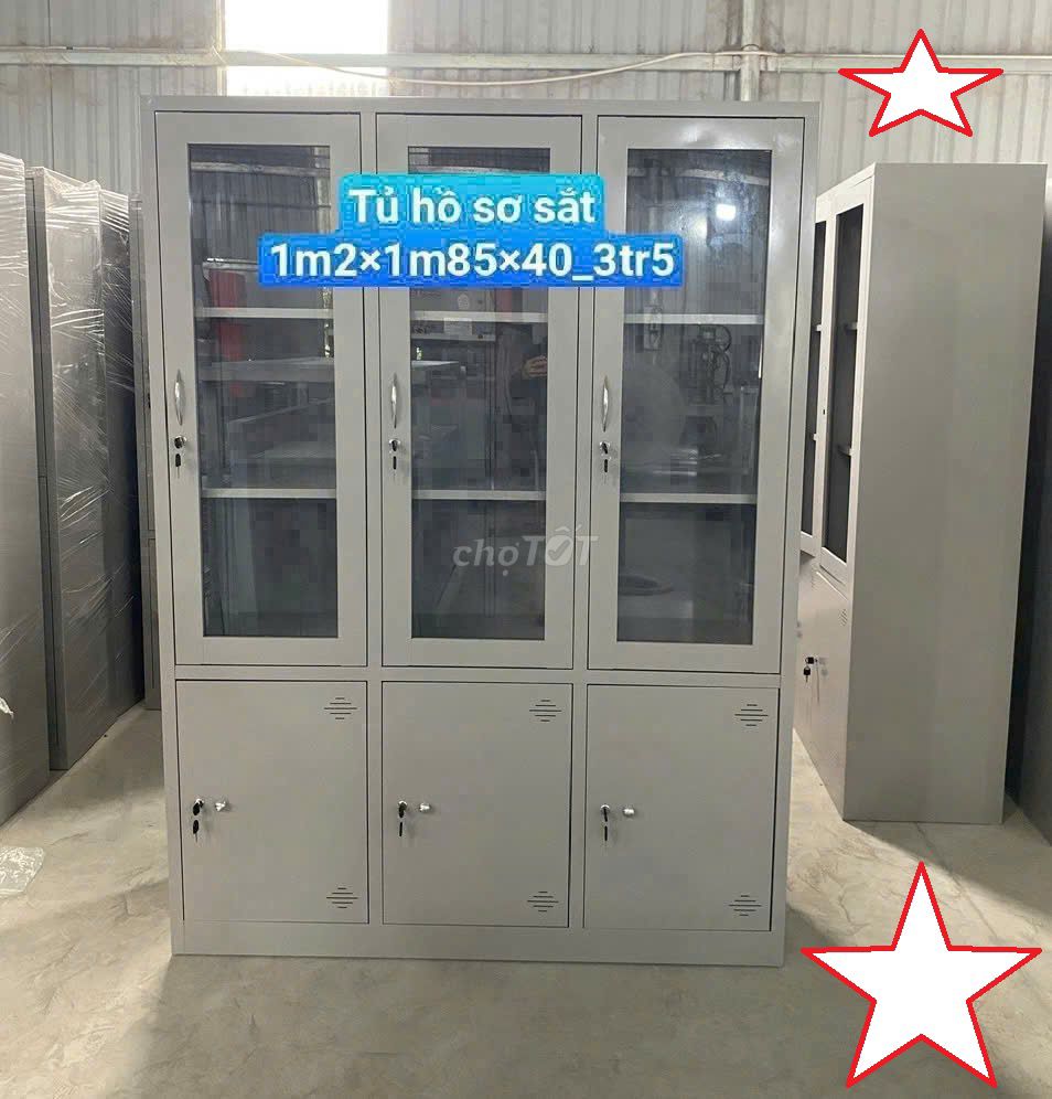 Tủ hồ sơ sắt văn phòng 1m2x1m85,tủ tài liệu sắt. Mua bán Đồ dùng văn phòng tại Thành phố Thủ Đức Tp Hồ Chí Minh được đăng bởi Shop Nội thất Phú Nhàn hình 1