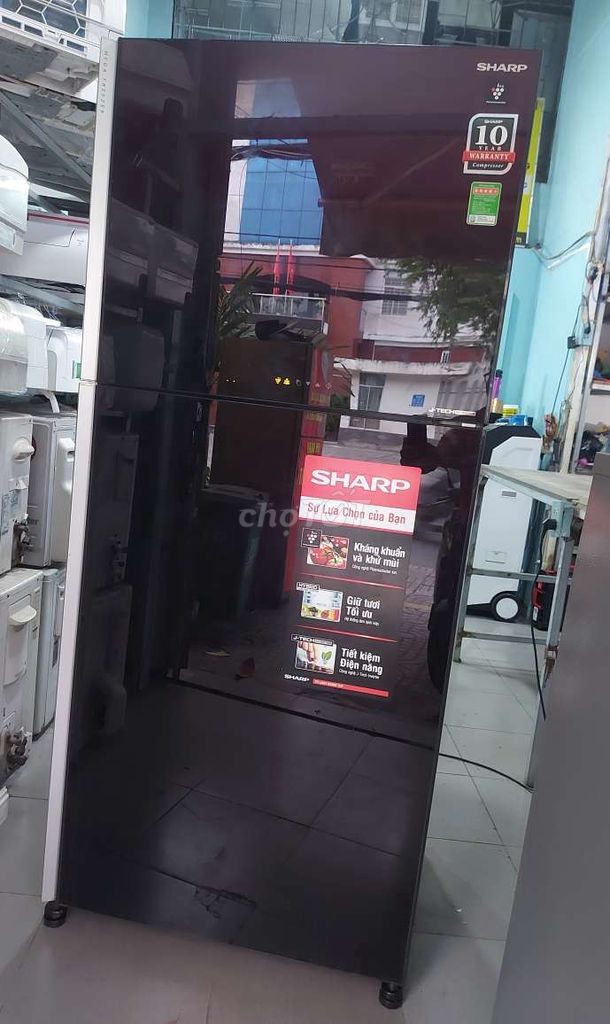 Tủ lạnh Sharp SJ-XP595PG-BR 613L Inverter mới 90%