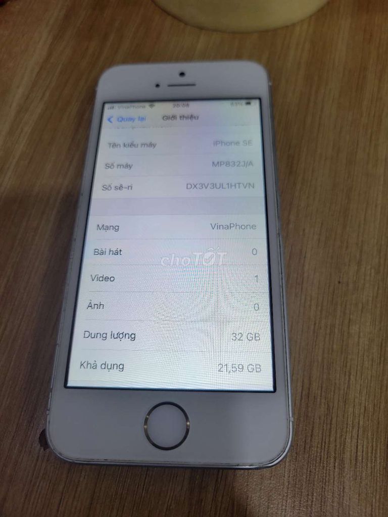 Apple iPhone SE 32GB Bạc Đã sử dụng. Mua bán Điện thoại tại Quận Tân Phú Tp Hồ Chí Minh được đăng bởi minh hình 1