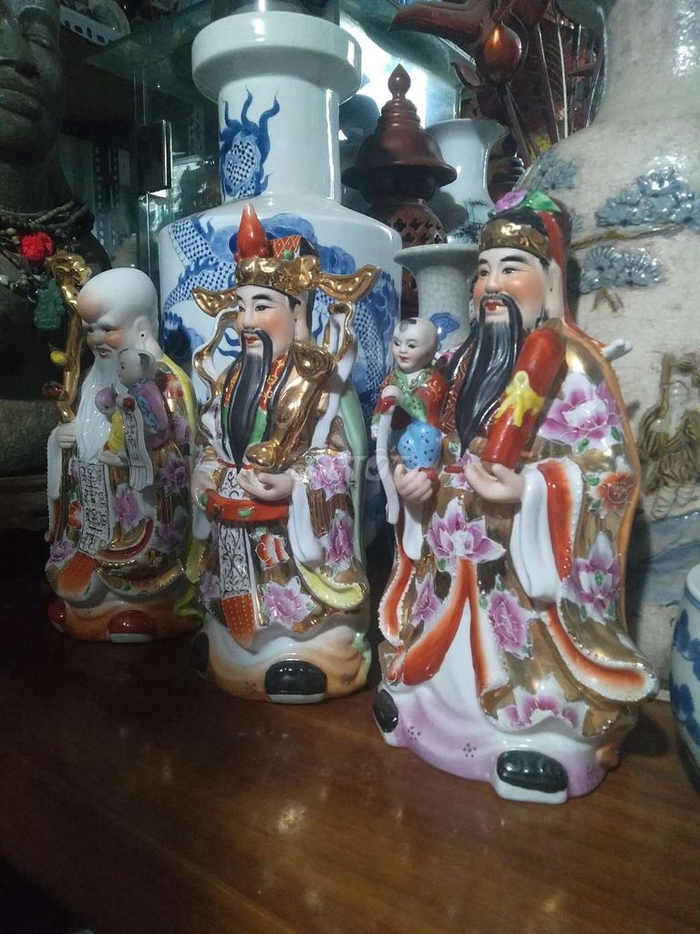 Tượng phong thủy Tam Đa Sứ Trung Quốc. Mua bán Đồ sưu tầm, đồ cổ tại Quận Hoàng Mai Hà Nội được đăng bởi Lê Sỹ Anh hình 1