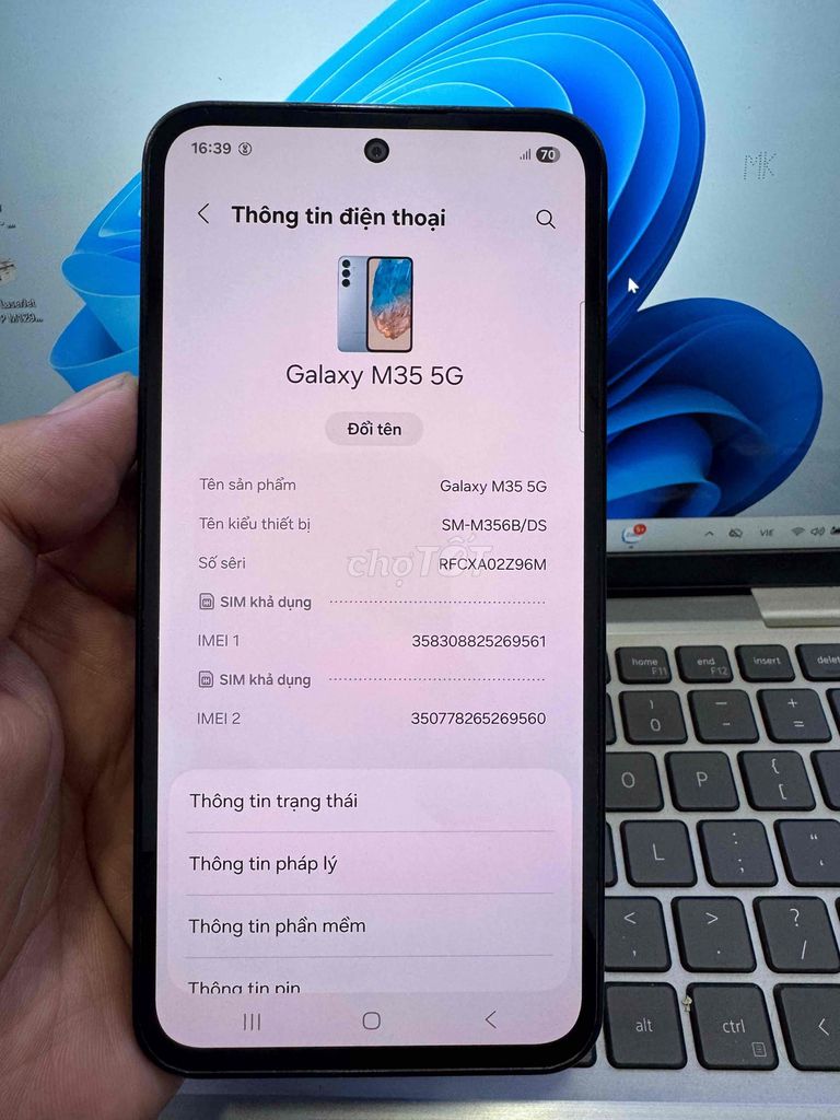Samsung Galaxy M35 5G 256GB Xanh. Mua bán Điện thoại tại Quận 6 Tp Hồ Chí Minh được đăng bởi QUỐC THIÊN BÁN GÓP 0 ĐỒNG  hình 1