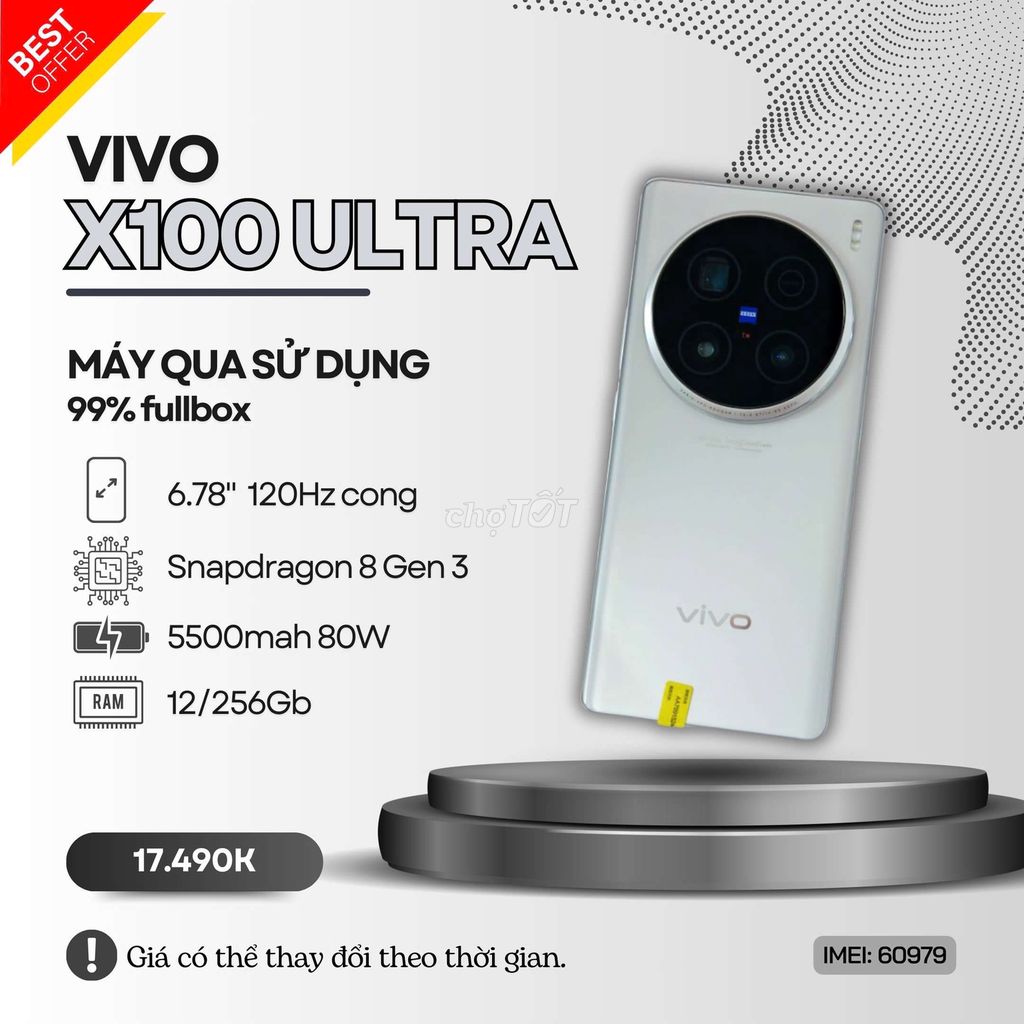 🌟VIVO X100 ULTRA FULLBOX 12/256 MÀU TITAN