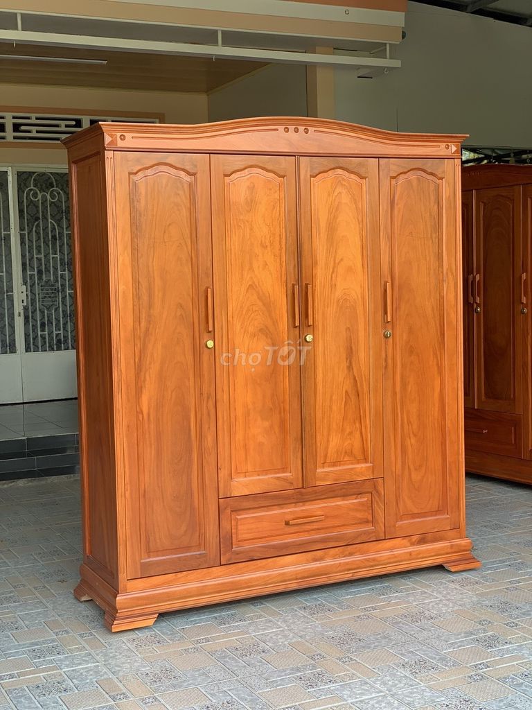Tử Quần Áo Gỗ Cao Cấp - 1m8 x 2m12 - Mới 100%. Mua bán Tủ, kệ gia đình tại Huyện Châu Thành Bến Tre được đăng bởi NỘI THẤT GỖ NGUYÊN TẤM KOHAFU hình 1