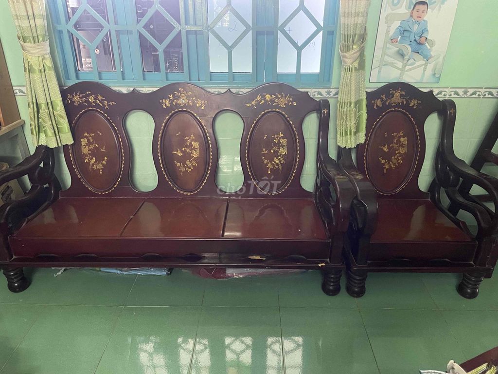 Bộ bàn ghế phòng khách Gỗ tự nhiên. Mua bán Bàn ghế tại Huyện Nhà Bè Tp Hồ Chí Minh được đăng bởi dung nguyen hình 1