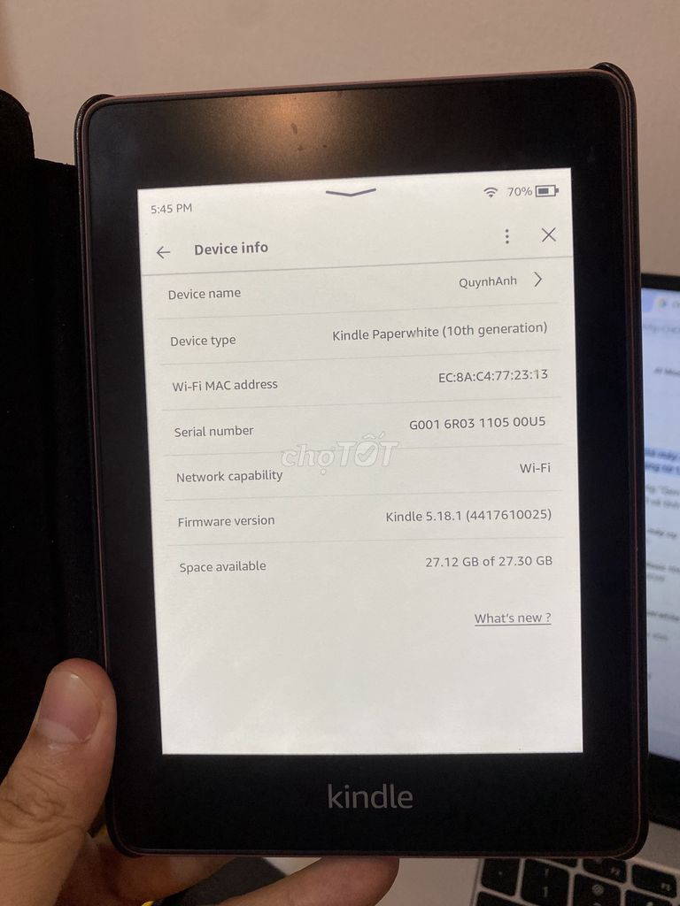 Máy đọc sách Kindle Paperwhite 4 32GB. Mua bán Máy tính bảng tại Quận Tân Bình Tp Hồ Chí Minh được đăng bởi hoàng hình 1