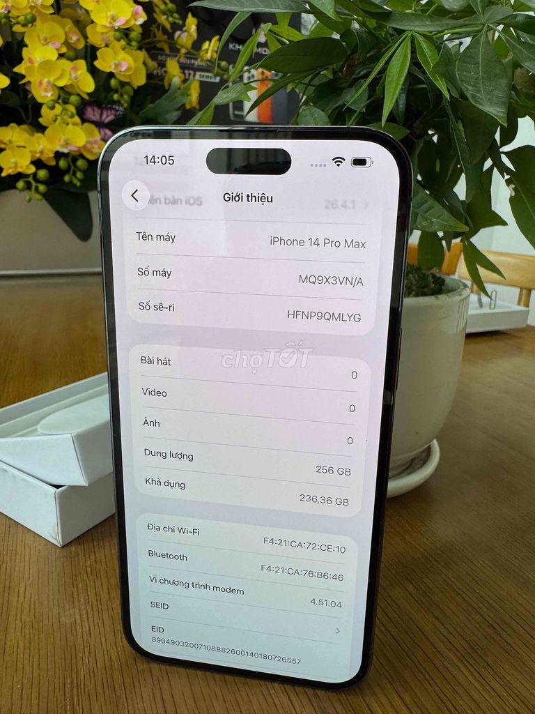 Apple iPhone 14 Pro Max 256GB Tím VN/A. Mua bán Điện thoại tại Quận Ninh Kiều Cần Thơ được đăng bởi Khải mobile hình 1