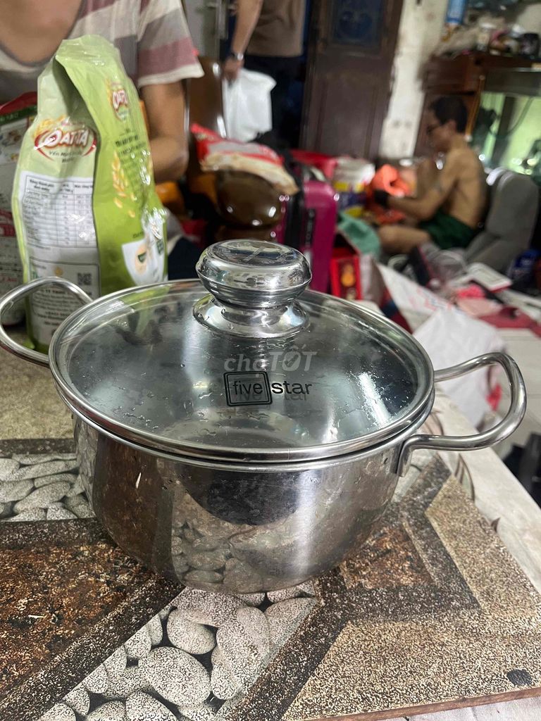 Bộ nồi Five Star Inox Kính Bạc Vàng. Mua bán Dụng cụ nhà bếp tại Quận Hoàng Mai Hà Nội được đăng bởi Kairiyeudau hình 1