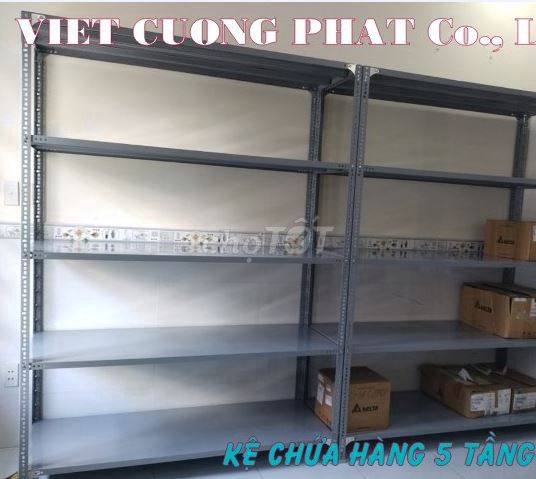 Kệ kho V lỗ 5 tầng 120x50x200cm. Chân V4 cao 2m. Mua bán Tủ, kệ gia đình tại Quận Bình Tân Tp Hồ Chí Minh được đăng bởi Kệ Thép V Lỗ Đa Năng hình 1