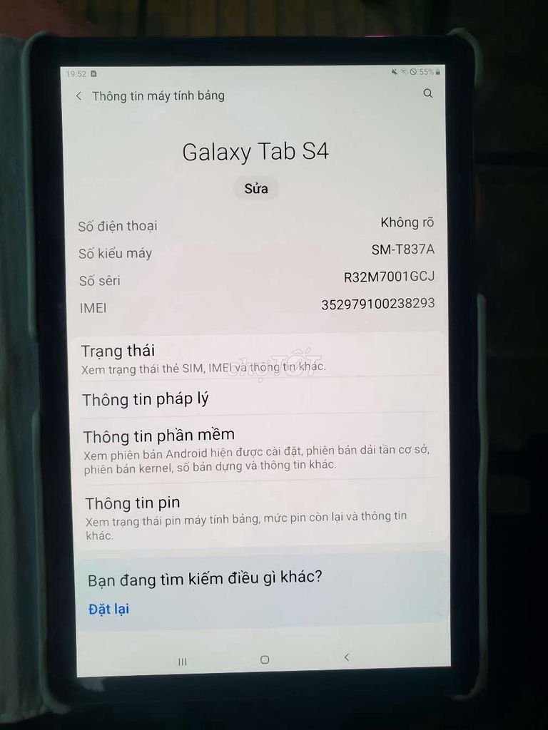 Samsung Tab S4 4G 4GB/64GB. Mua bán Máy tính bảng tại Quận Cầu Giấy Hà Nội được đăng bởi Mr Đinh hình 1