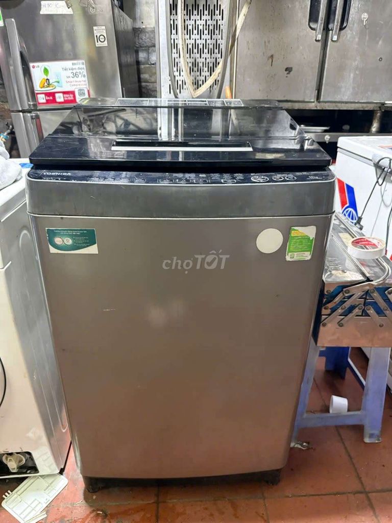 Máy giặt Toshiba 10kg Xám. Mua bán Máy giặt tại Quận 7 Tp Hồ Chí Minh được đăng bởi Điện Lạnh Giá Tốt hình 1