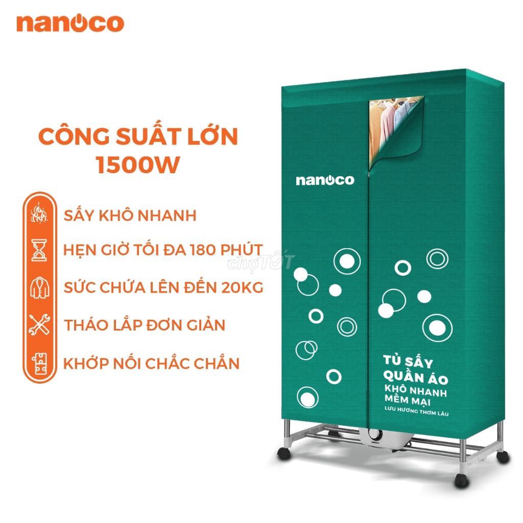 Tủ sấy quần áo Nanoco 20kg. Mua bán Nội thất, đồ gia dụng khác tại Quận Cẩm Lệ Đà Nẵng được đăng bởi Công ty Thi Phúc hình 1