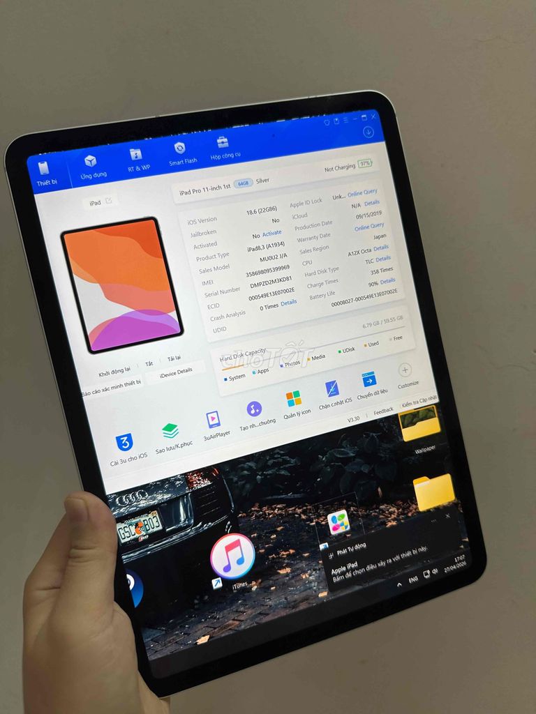 🔥PRO 2018 / SIM + 4G / 64GB / PIN 91%. Mua bán Máy tính bảng tại Quận Cầu Giấy Hà Nội được đăng bởi CACA IPAD STORE hình 1