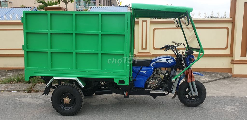 Xe ba bánh chở rác VĨ TUYẾN 175cc có ben thủy lực