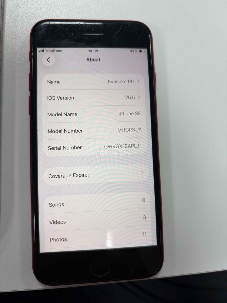 Apple iPhone SE đỏ 64GB full chức năng. Mua bán Điện thoại tại Quận 11 Tp Hồ Chí Minh được đăng bởi Tiêu Minh Quang hình 1