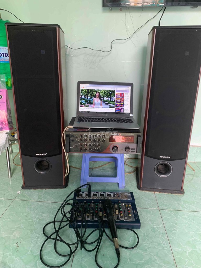 FULL DÀN HÁT - MIC KO DÂY - NHƯ HÌNH - KÈM LAPTOP. Mua bán Tivi, Âm thanh tại Thành phố Bà Rịa Bà Rịa - Vũng Tàu được đăng bởi thảo lan  hình 1