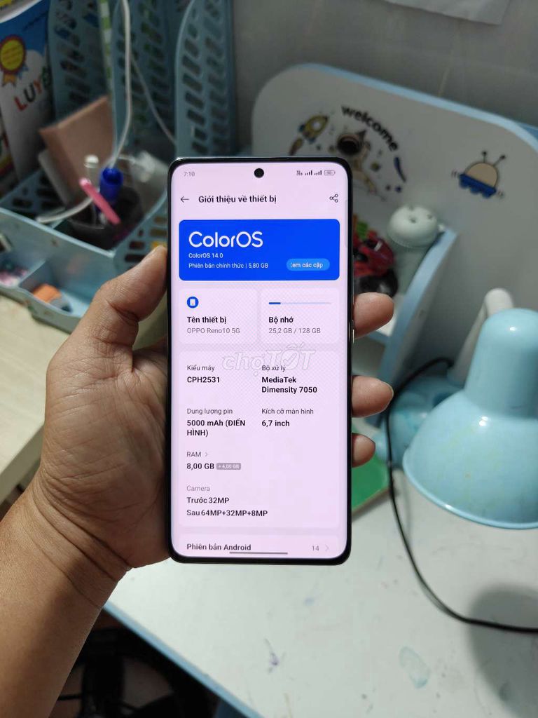 OPPO Reno10 5G 128GB Đa sắc. Mua bán Điện thoại tại Quận Bình Tân Tp Hồ Chí Minh được đăng bởi Nghĩa Nguyễn hình 1