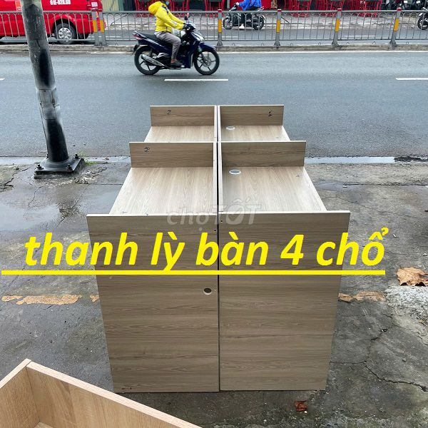 cụm bàn làm việc nhóm @ bàn nhóm 4 chổ ngồi 1m8