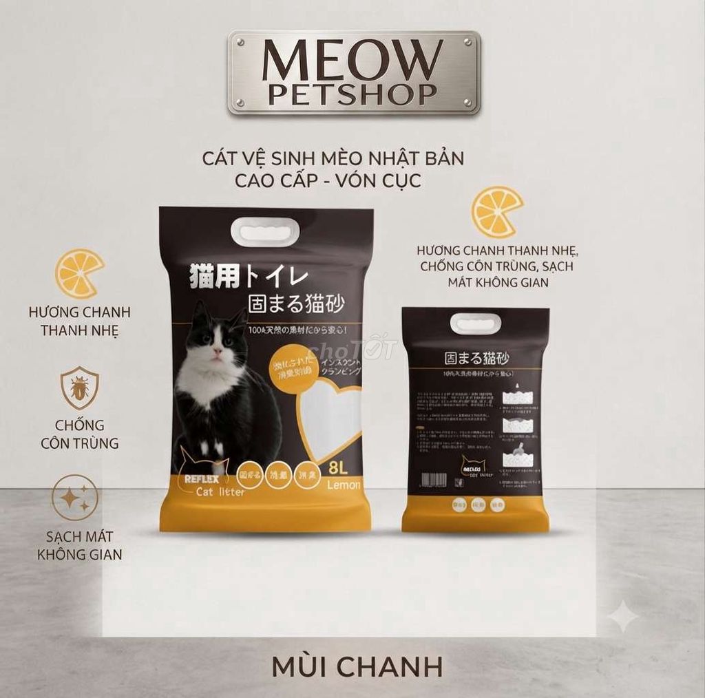 Cát vệ sinh mèo Reflex 8L Chanh Nhật Bản. Mua bán Phụ kiện, Thức ăn, Dịch vụ tại Quận Ngũ Hành Sơn Đà Nẵng được đăng bởi Ngọc Phạm hình 1