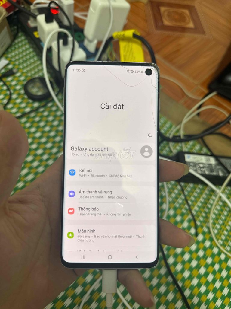 Samsung Galaxy S10 4G Trắng Nứt kính, lỗi pin. Mua bán Điện thoại tại Quận Nam Từ Liêm Hà Nội được đăng bởi Hiếu hình 1