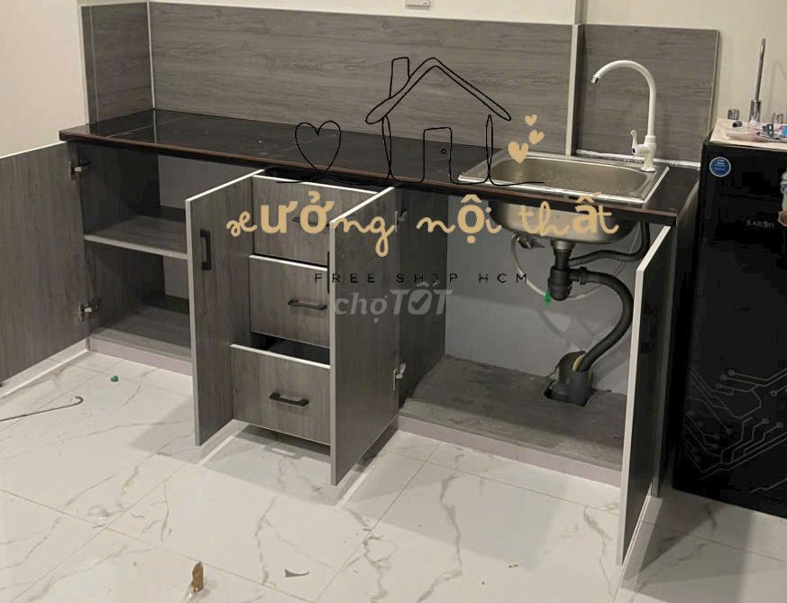Tủ kệ bếp Nhựa Đài Loan Xám 80cm. Mua bán Nội thất, đồ gia dụng khác tại Huyện Củ Chi Tp Hồ Chí Minh được đăng bởi Cửa Hàng Nội Thất hình 1