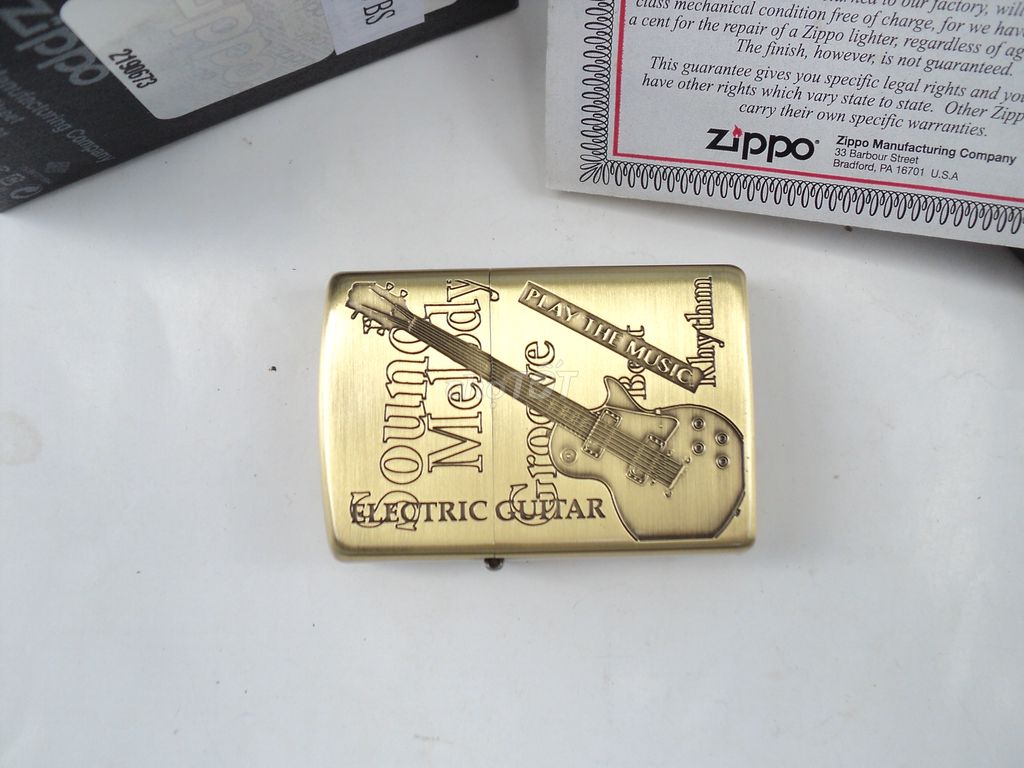 Zippo USA ' ĐÀN GHITA ĐIỆN [ xuất Nhật, Hiếm ] zin