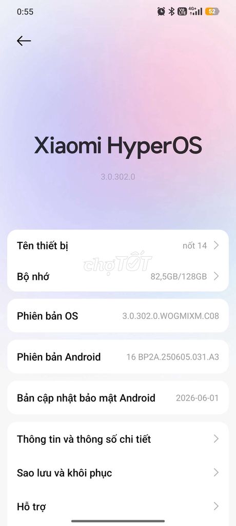 Xiaomi Redmi Note 14 128GB Tím 8GB Like New. Mua bán Điện thoại tại Huyện Thái Thụy Thái Bình được đăng bởi Đức Tâm hình 1