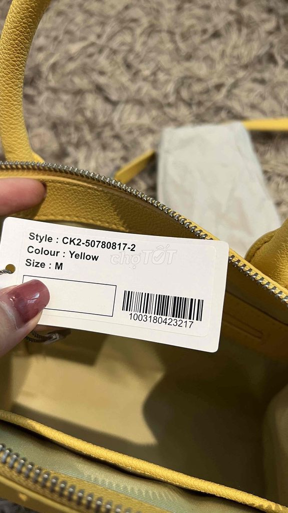 Pass túi Charles Keith auth y hình vàng đẹp