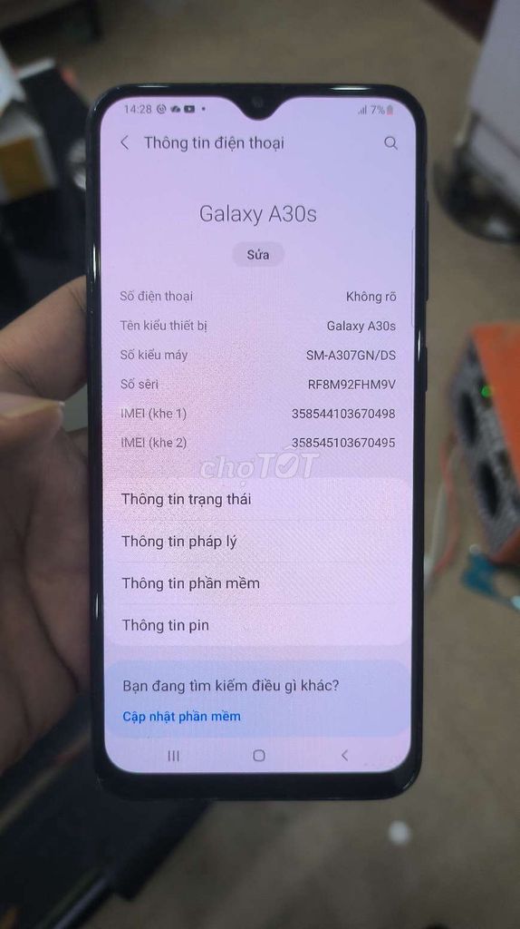 Samsung Galaxy A30s Đen Đã sử dụng. Mua bán Điện thoại tại Quận Cầu Giấy Hà Nội được đăng bởi dienthoaicu hình 1