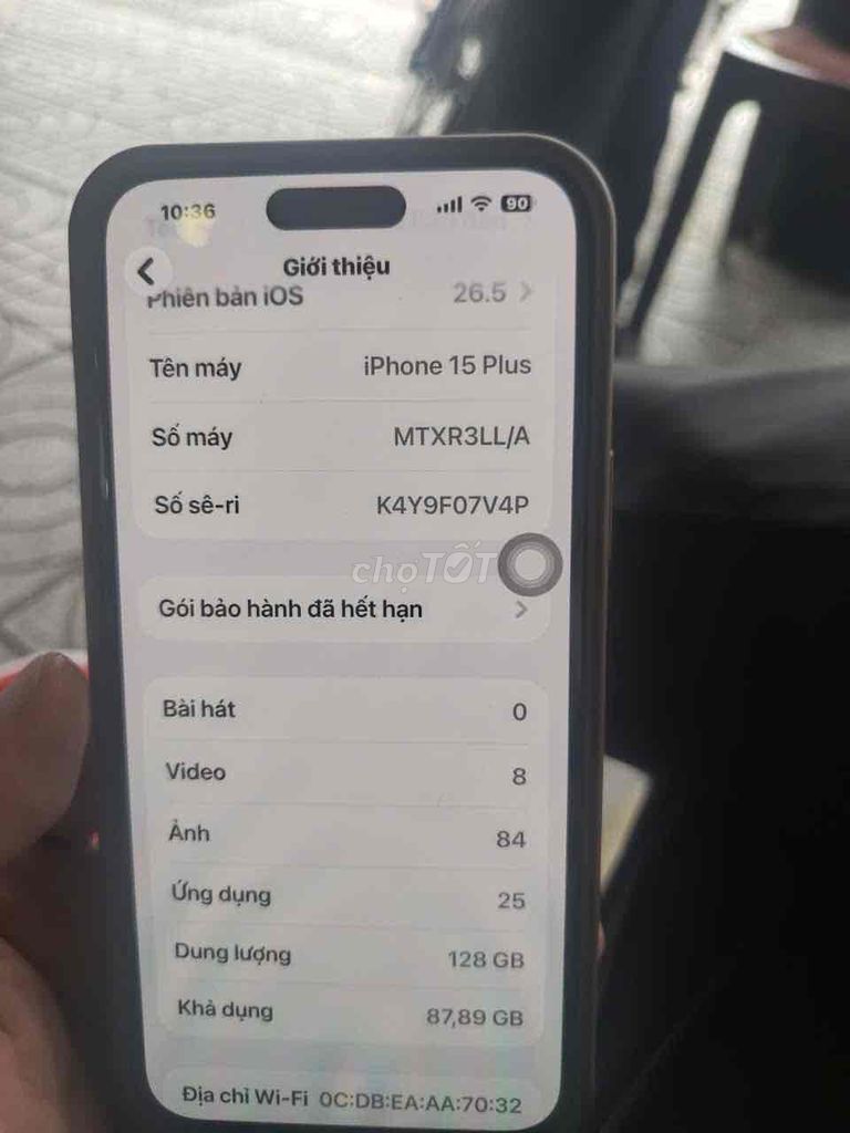 Apple iPhone 15 Plus 128GB Đen 89%. Mua bán Điện thoại tại Quận 5 Tp Hồ Chí Minh được đăng bởi Bảo hình 1