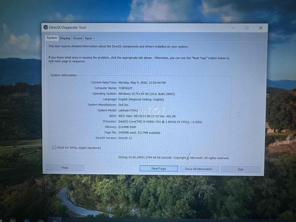 Dell Latitude E5540 i5 6GB/120GB Đen. Mua bán Laptop tại Thành phố Huế Thừa Thiên Huế được đăng bởi thiện quý hình 1