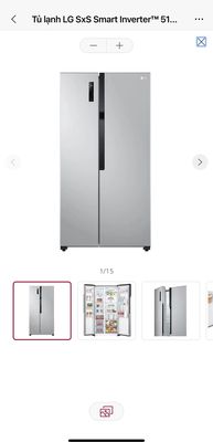 Tủ lạnh mới 100% LG Inverter 519lit Side by Side