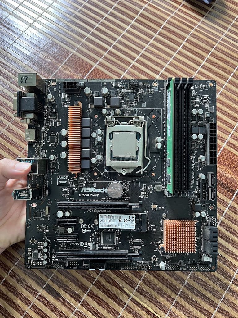Bo mạch chủ ASRock B150M Pro4V. Mua bán Linh kiện (RAM, Card...) tại Huyện Ứng Hòa Hà Nội được đăng bởi Anh Hoa hình 1
