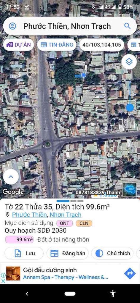 Bán rẻ lô đất nền nhà trọ thổ cư gần Trường học , chợ và cách KCN 500m. Mua bán đất tại Huyện Nhơn Trạch Đồng Nai được đăng bởi Nguyễn Huy Hoàng hình 3