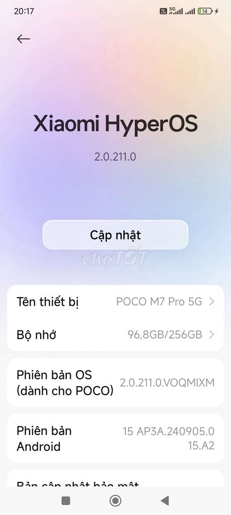 Xiaomi POCO M7 Pro 5G 256GB Đen. Mua bán Điện thoại tại Quận Hoàng Mai Hà Nội được đăng bởi VIET HOANG hình 1