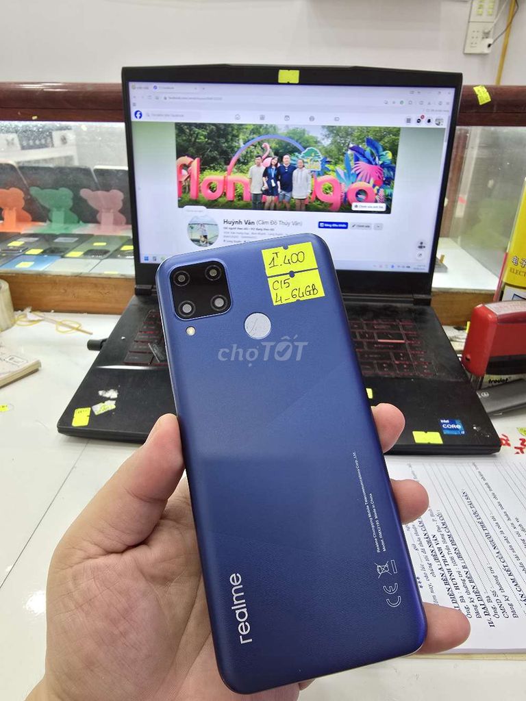Realme C15 4GB/64GB Xanh. Mua bán Điện thoại tại Thành phố Long Xuyên An Giang được đăng bởi Facebook Cầm Đồ Thúy Vân hình 1