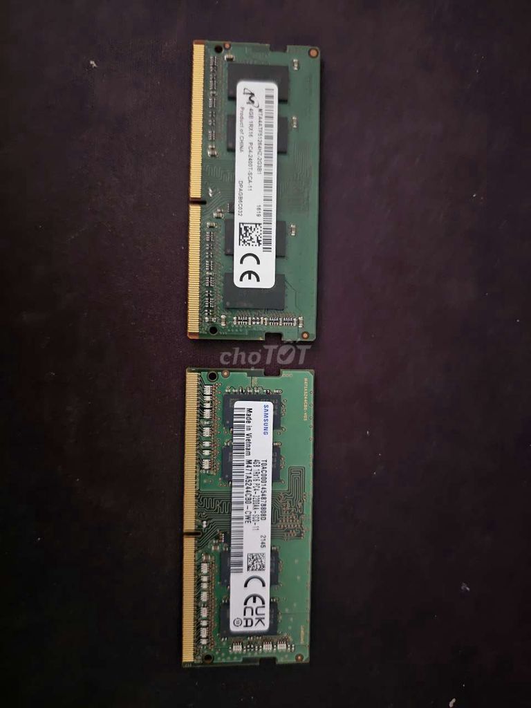 bán 2 ram laptop cũ 4g 2400 3200