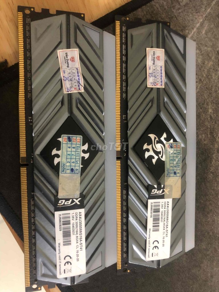 RAM XPG DDR4 16GB 3000MHz. Mua bán Linh kiện (RAM, Card...) tại Huyện Bình Giang Hải Dương được đăng bởi Elnino hình 1