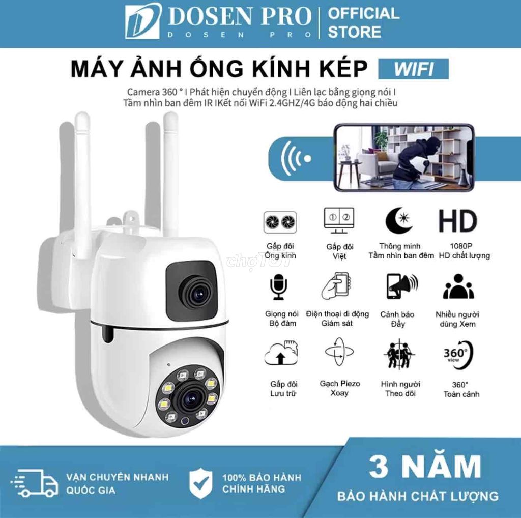 PASS Camera an ninh DOSEN PRO SQ21 Wifi Trắng NEW. Mua bán Máy ảnh, Máy quay tại Quận Bắc Từ Liêm Hà Nội được đăng bởi 21 march  hình 1