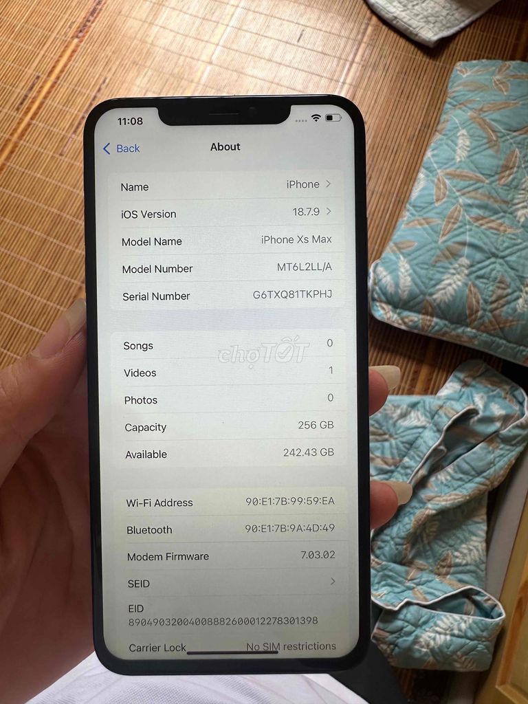 Apple iPhone Xs Max 256GB Vàng hồng Hỏng cam trước. Mua bán Điện thoại tại Huyện Lạng Giang Bắc Giang được đăng bởi Tuấn anh hình 1