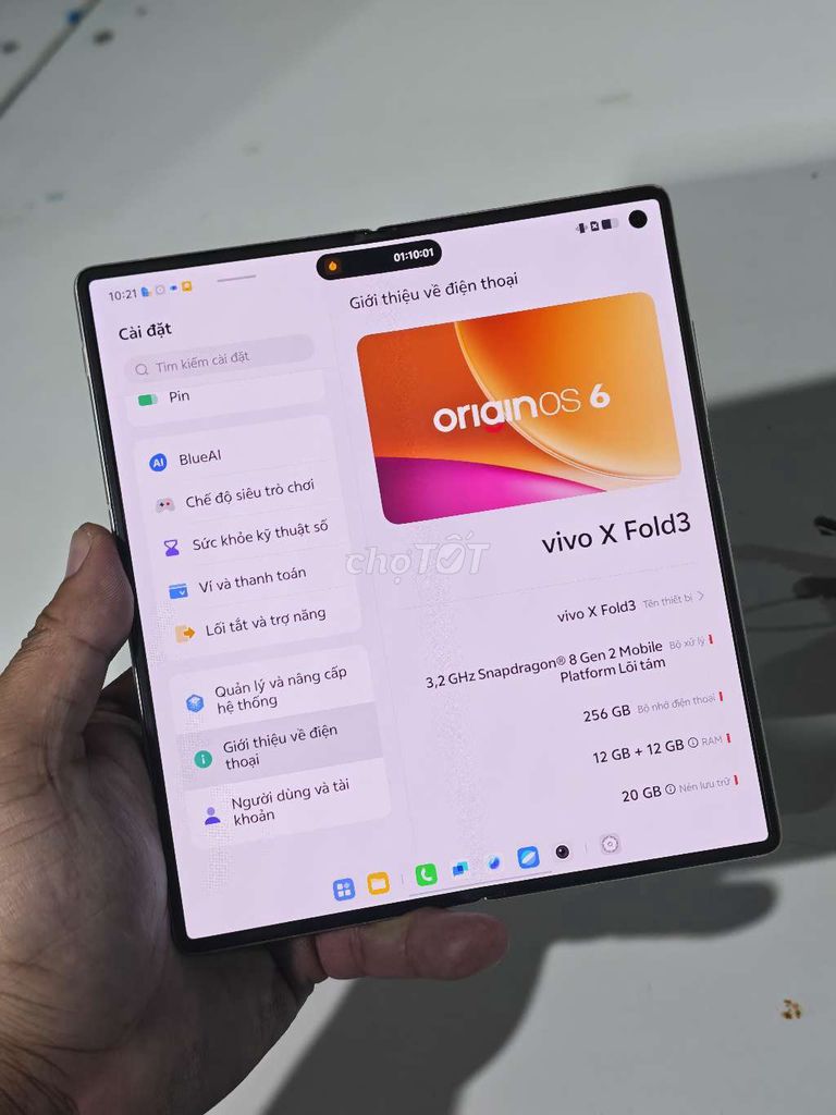 Vivo X Fold 3 256GB Trắng. Mua bán Điện thoại tại Quận Nam Từ Liêm Hà Nội được đăng bởi TẠP HÓA ĐIỆN THỌAI TÀU hình 1