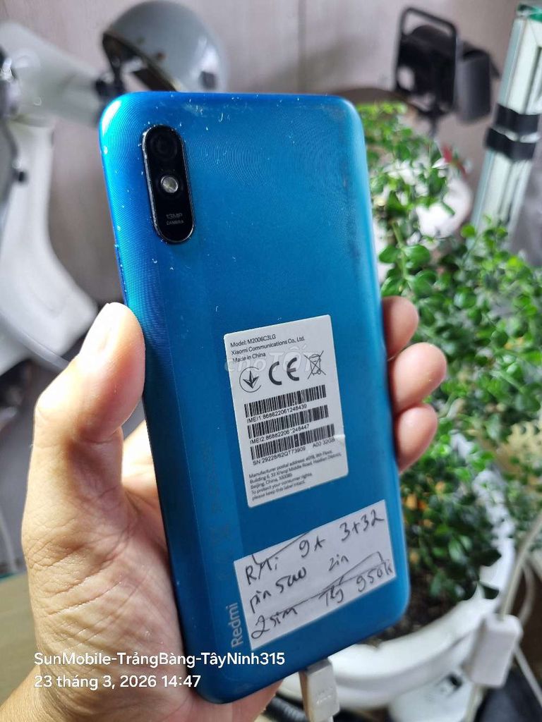 Xiaomi Redmi 9A 32gb Pin5000 2sim Thanh lý. Mua bán Điện thoại tại Huyện Trảng Bàng Tây Ninh được đăng bởi Sun Mobile Shop Điện Thoại Trảng Bàng Tây Ninh 01 hình 1