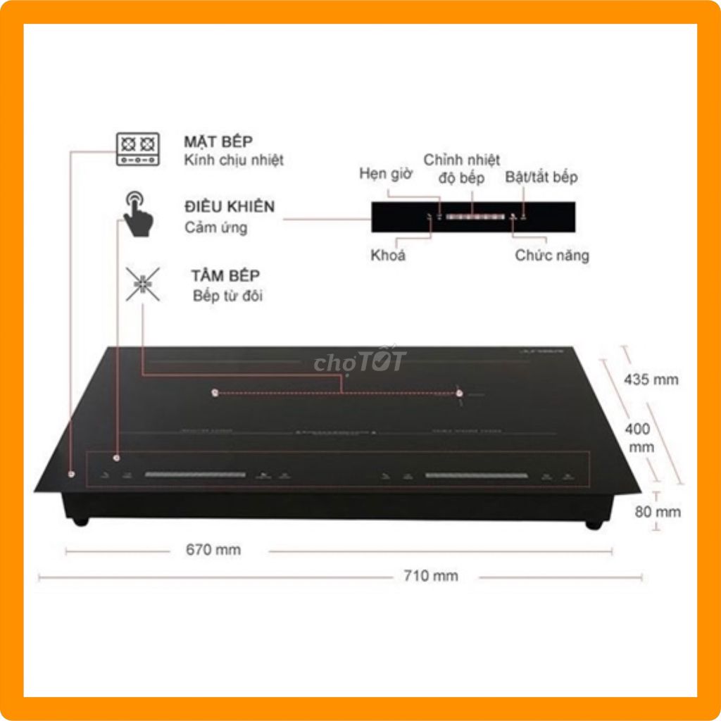 Bếp điện từ đôi Junger MTD-71 Nhập khẩu Thái Lan. Mua bán Bếp, lò, đồ điện nhà bếp tại Quận Tân Bình Tp Hồ Chí Minh được đăng bởi Hoangcuonghome  hình 3