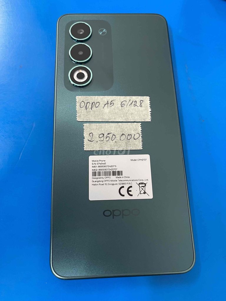 Oppo A5 2025 6/128gb nguyên zin. Mua bán Điện thoại tại Quận Ninh Kiều Cần Thơ được đăng bởi Cầm Đồ Anh Quý hình 1