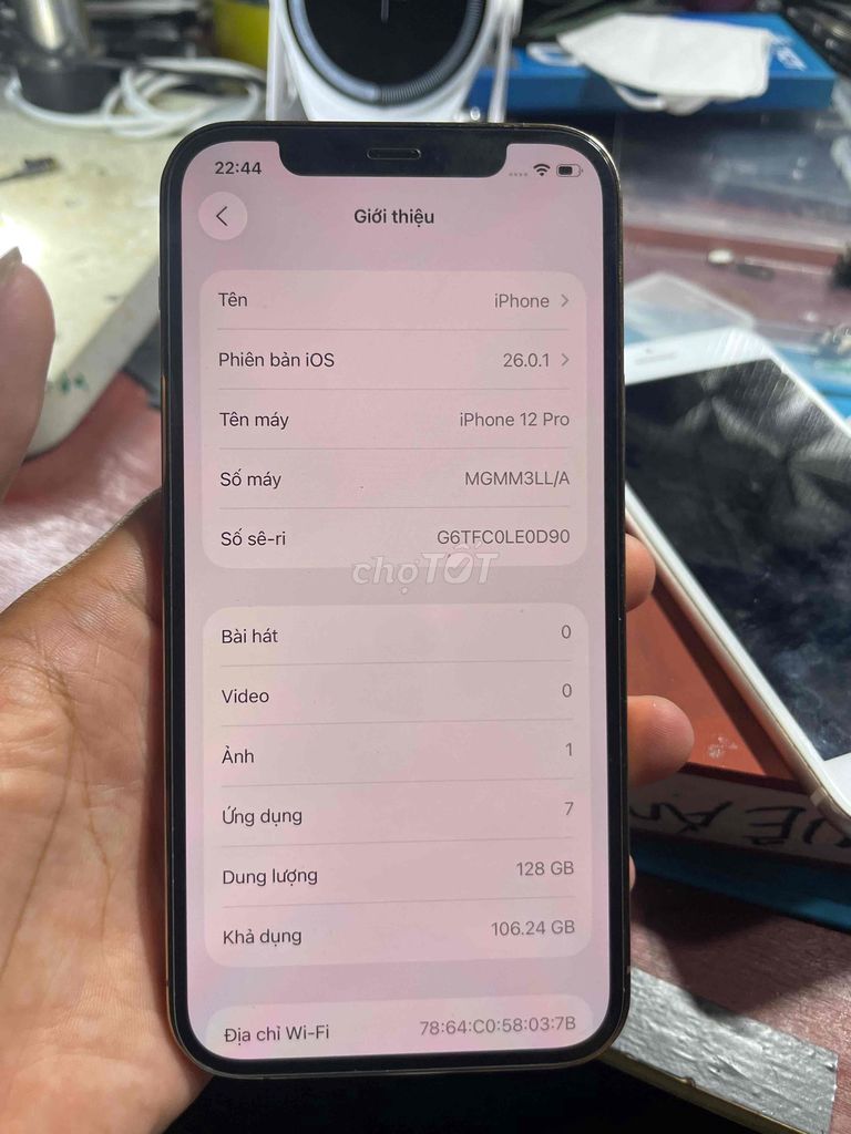 iPhone 12 Pro 128GB Vàng Main zin màn zin. Mua bán Điện thoại tại Quận Hà Đông Hà Nội được đăng bởi Minh Khuê hình 1