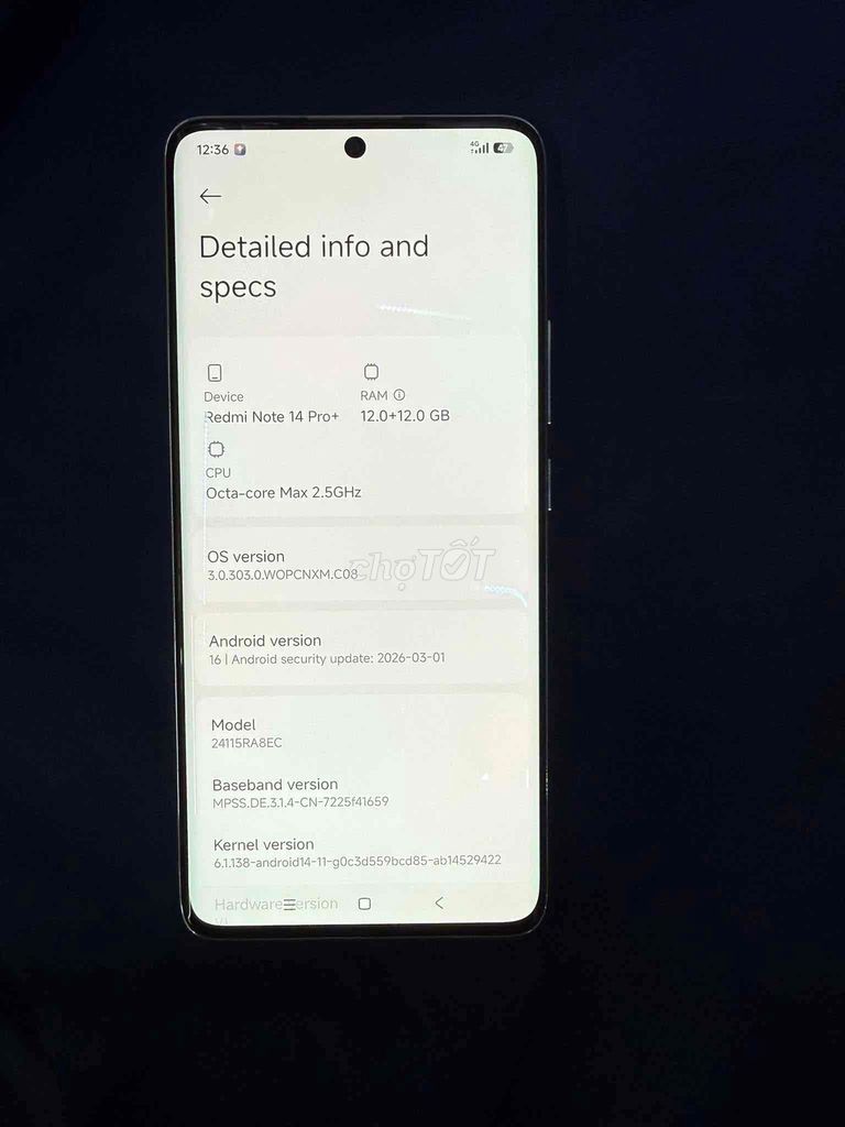 Xiaomi Redmi Note 14 Pro+ 256GB Trắng. Mua bán Điện thoại tại Quận Long Biên Hà Nội được đăng bởi Nguyễn Hoàng hình 1
