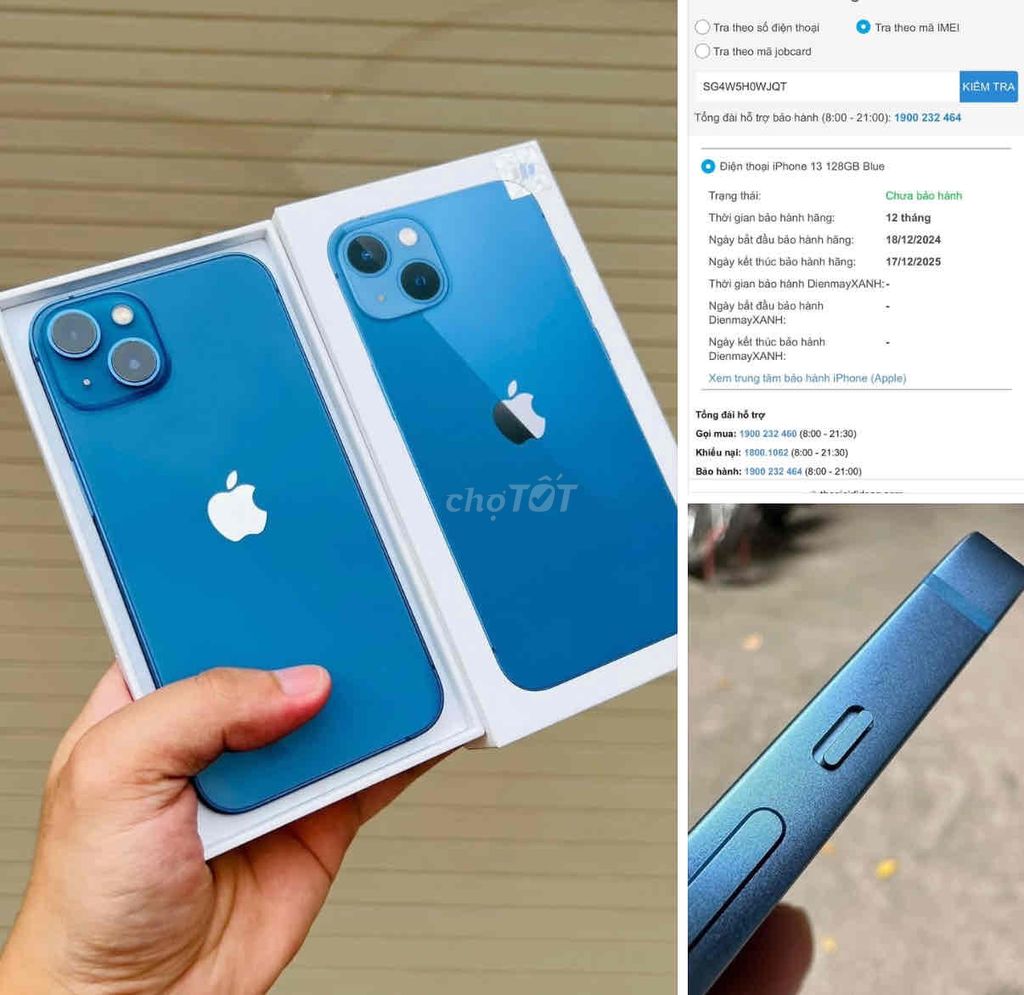 iPhone 13 Xanh dương 256G FULLBOX NEW APPLE 2025. Mua bán Điện thoại tại Quận Thanh Xuân Hà Nội được đăng bởi Nguyễn Huy Dũng hình 1