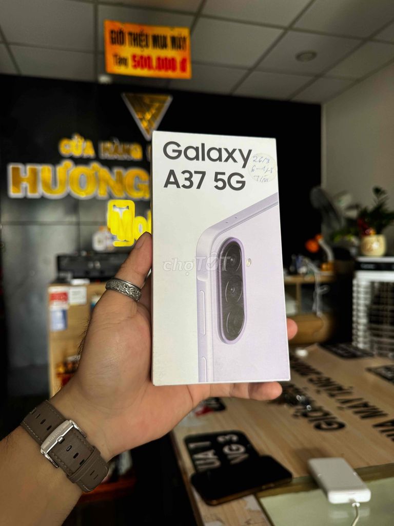 Samsung Galaxy A37 5G 128GB Tím. Mua bán Điện thoại tại Thành phố Bến Tre Bến Tre được đăng bởi HươngGiangmobile hình 1