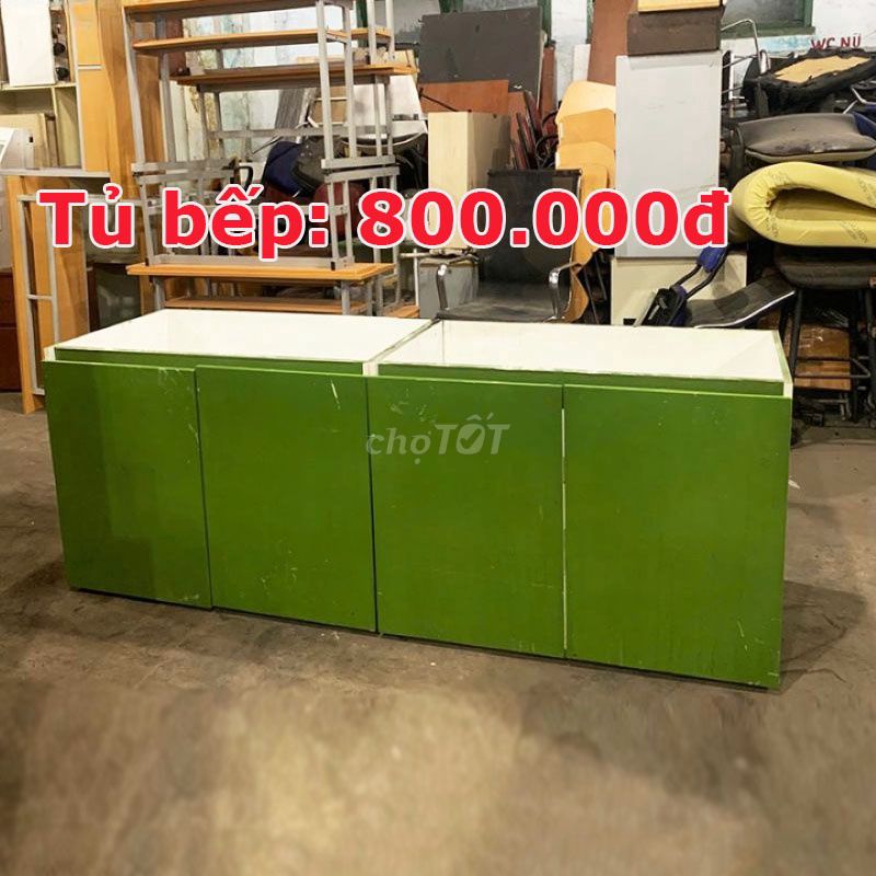 Tủ Bếp Dưới Gỗ Công Nghiệp Xanh Lá đẹp 90%. Mua bán Tủ, kệ gia đình tại Huyện Nhà Bè Tp Hồ Chí Minh được đăng bởi Thanh lý HD hình 1