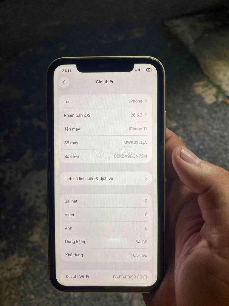 iPhone 11 64GB Vàng Đã sử dụng. Mua bán Điện thoại tại Huyện Hóc Môn Tp Hồ Chí Minh được đăng bởi nghia phan hình 1