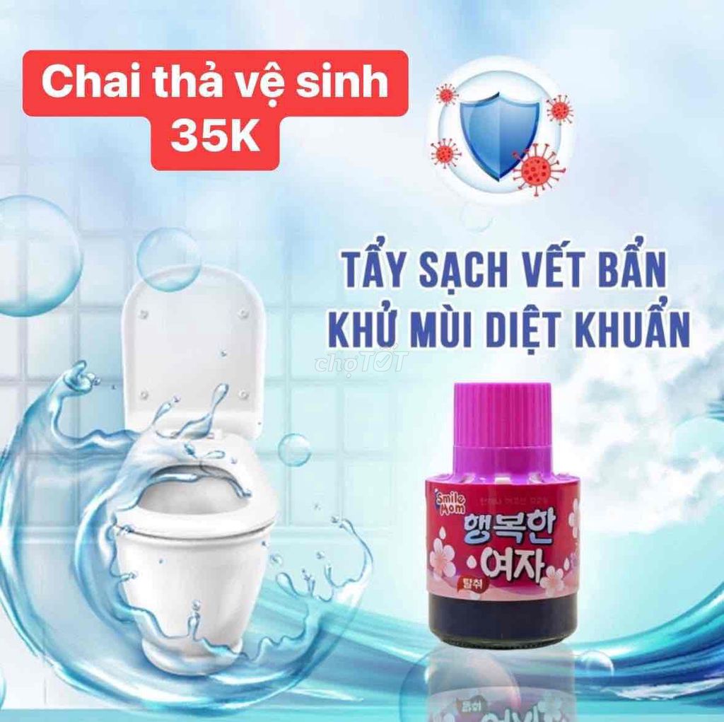 Chai thả vệ sinh bồn cầu hương hoa thơm ngát